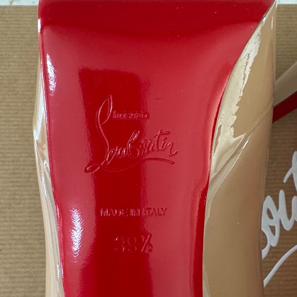 Christian Louboutin Nude Patent Leather Pumps - Picture 4 of 9